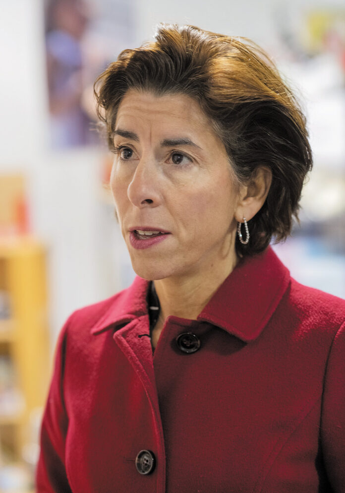 GOV. GINA M. RAIMONDO touted criminal justice reforms included in her fiscal 2010 budget proposal Monday. / PBN FILE PHOTO/MICHAEL SALERNOPBN PHOTO/MICHAEL SALERNO