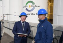 Newport Biodiesel earns EPA recognition for recycling toxic waste DENNIS DEZIEL, left, U.S. Environmental Protection Agency administrator, praises Newport Biodiesel Inc. for its environmental best-practices during a visit to the company Wednesday to announce the results of the EPA's latest Toxic Release Inventory. At right is Newport Biodiesel President Blake Blanky. / PBN PHOTO/MIKE SKORSKI