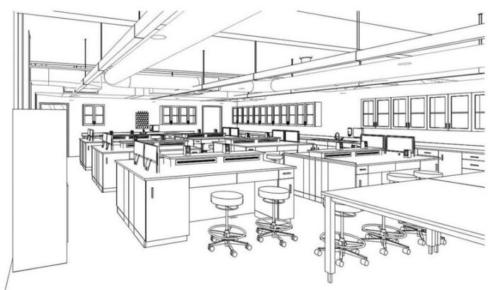 PC lab rendering A RENDERING shows a plan for the new Fred M. Roddy Anatomy and Physiology Lab to be built at Providence College with a $300,000 grant from the Fred M. Roddy Foundation. / COURTESY THE S/L/A/M COLLABORATIVE INC.