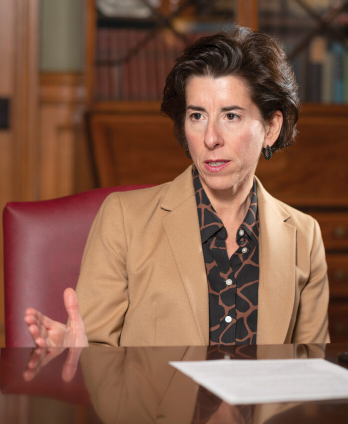 GOV. GINA M. RAIMONDO said Thursday afternoon that the state had confirmed 11 new cases of COVID-19 in Rhode Island since a briefing Wednesday. / PBN FILE PHOTO/MICHAEL SALERNO