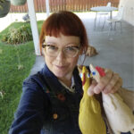 IMPULSE BUY: Melissa Jean Footlick, 42, of San Diego, is among the millions of shoppers behind the surge in online retail sales, sometimes making spur-of-the-moment purchases. For no reason, Footlick purchased a game in which players throw rubber chickens at targets. / MELISSA JEAN FOOTLICK VIA AP