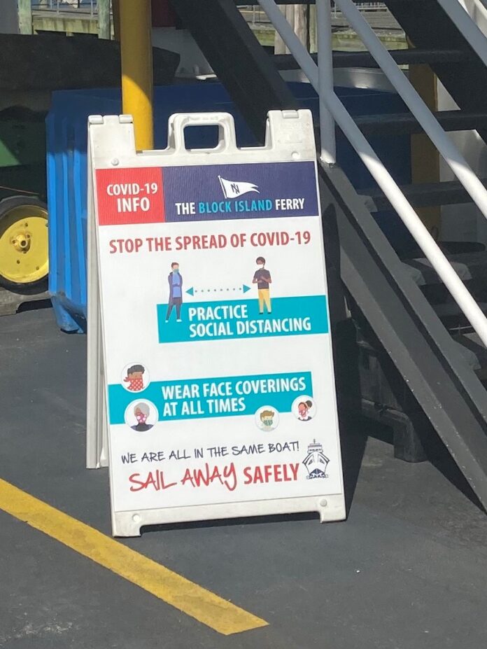BI Ferry safety sign