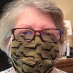 LAURELMEAD COOPERATIVE INC. staffer Claire Hatch wears a mask she made to help protect both residents and the community from the COVID-19 pandemic. / COURTESY LAURELMEAD COOPERATIVE INC.
