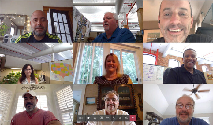 IN A BUNCH: Cooley Group’s sales and customer service team gather virtually to collaborate on a new market opportunity. / COURTESY COOLEY GROUP IN A BUNCH: Cooley Group’s sales and customer service team gather virtually to collaborate on a new market opportunity. / COURTESY COOLEY GROUP