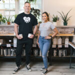 SOLID LAUNCH: The Perfect Match Shop owners Justin Skory and ­Cierra Fasulo have sold about 10,000 candles since opening the Warwick business in March. / PBN PHOTO/RUPERT WHITELEY