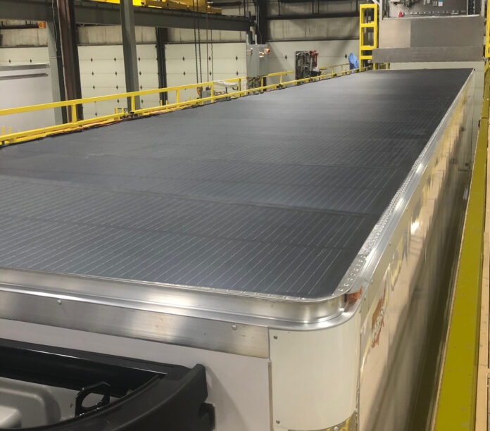 SOLAR ELECTRIC POWER SOLUTION the eNow Rayfrigeration system allows for a 12-hour trailer-truck route without a diesel engine powering the transport refrigeration unit. eNow, of Warwick, has partnered with Wabash National to offer a new, zero-emissions refrigeration transport method./COURTESY eNOW