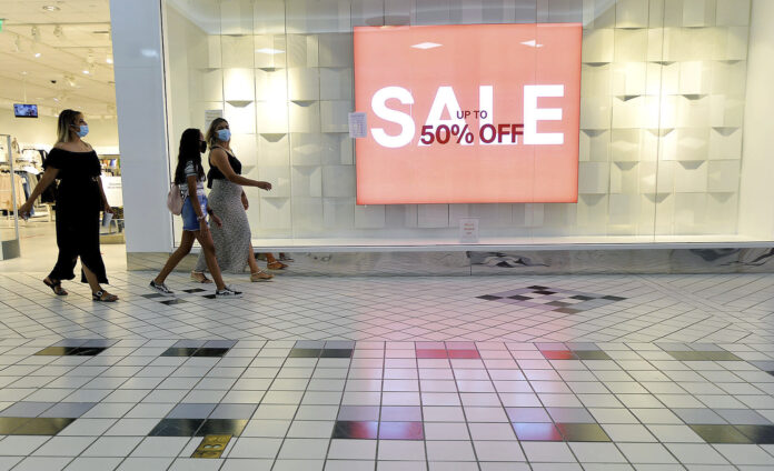 U.S. CONSUMER SPENDING increased 1.9% in July, according to The Conference Board. / AP FILE PHOTO/COLLEEN MCGRATH/THE HERALD-MAIL