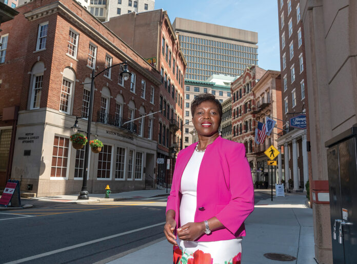 Lisa Ranglin, Rhode Island Black Business Association CEO and president;
Citizens Bank program manager / PBN PHOTO/MICHAEL SALERNO Lisa Ranglin, Rhode Island Black Business Association CEO and president;
Citizens Bank program manager / PBN PHOTO/MICHAEL SALERNO