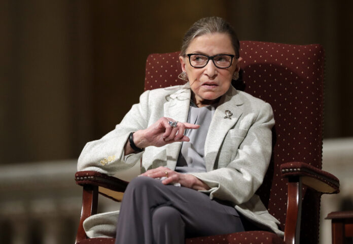SUPREME COURT JUSTICE Ruth Bader Ginsburg, seen in a 2017 file photo, died died Friday of metastatic pancreatic cancer at age 87. / AP FILE PHOTO/MARCIO JOSE SANCHEZ