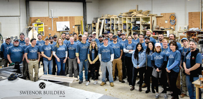 HELPING HUMANITY: Employees at Sweenor Builders Inc. helped its local Habitat for Humanity chapter with a project this year.
COURTESY SWEENOR BUILDERS INC. HELPING HUMANITY: Employees at Sweenor Builders Inc. helped its local Habitat for Humanity chapter with a project this year.
COURTESY SWEENOR BUILDERS INC.