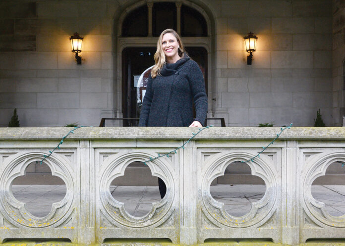 HELPING HAND: Anne McDermott, Salve Regina University financial aid director, says the university has taken steps to assist students financially during the COVID-19 pandemic, including forming the Mercy Emergency Relief Fund.  / PBN PHOTO/ELIZABETH GRAHAM