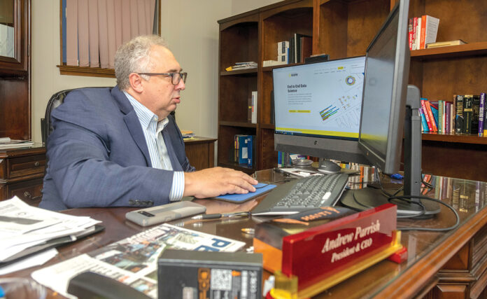 GETTING AHEAD: Andrew Parrish, CEO and president of Diligentiam, says it’s crucial for accounting firms to get training in data analytics.  PBN PHOTO/MICHAEL SALERNO