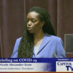 R.I. DEPARTMENT OF HEALTH Director Dr. Nicole Alexander-Scott provided updates Thursday on the state's vaccination plans. / COURTESY CAPITOL TV