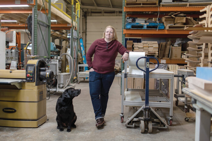 ENDURING EQUIPMENT: Darya Blout is the owner of composites and advanced materials manufacturer Canapitsit Customs LLC in Bristol, which designs and makes composite materials that can encase and protect instruments on underwater unmanned vehicles. Blout recently won a Materials Innovation Challenge award through the 401 Tech Bridge. / PBN PHOTO/RUPERT WHITELEY ENDURING EQUIPMENT: Darya Blout is the owner of composites and advanced materials manufacturer Canapitsit Customs LLC in Bristol, which designs and makes composite materials that can encase and protect instruments on underwater unmanned vehicles. Blout recently won a Materials Innovation Challenge award through the 401 Tech Bridge. / PBN PHOTO/RUPERT WHITELEY