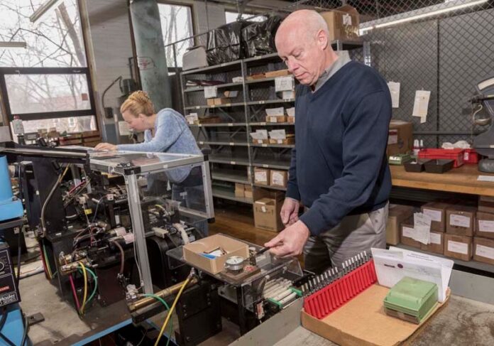 RICK BECKER, owner of Garland Writing Instruments in Coventry, said that the company managed to stay open after plans for closure in October due to an increase in orders and after receiving state and federal assistance. / PBN FILE PHOTO/MICHAEL SALERNO