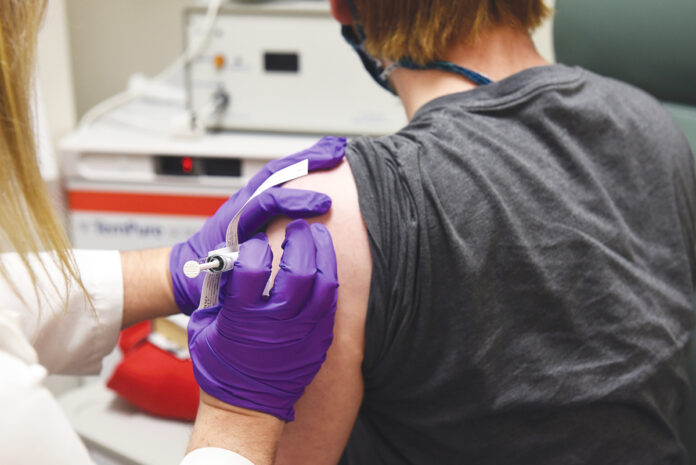 SOME RHODE ISLANDERS who qualify for the COVID-19 vaccine have struggled to get appointments to receive shots. / COURTESY UNIVERSITY OF MARYLAND SCHOOL OF MEDICINE VIA AP