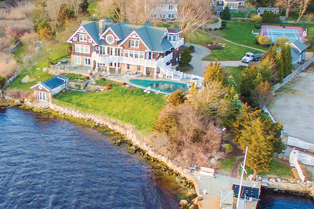 4. 33 Bay St., Westerly | PRICE: $10,403,000 | DATE SOLD: May 7, 2020 | BUYER: D Trust | SELLER: James Barnes | BROKER: Mott & Chace Sotheby’s International Realty (buyer and seller) | YEAR BUILT: 2005 | BATHROOMS: 6 full, 3 half | BEDROOMS: 6 | LIVING SPACE: 6,417 square feet | PREVIOUS PRICE: Sold for $3,200,000 in 2003. / Courtesy Geb Masterson