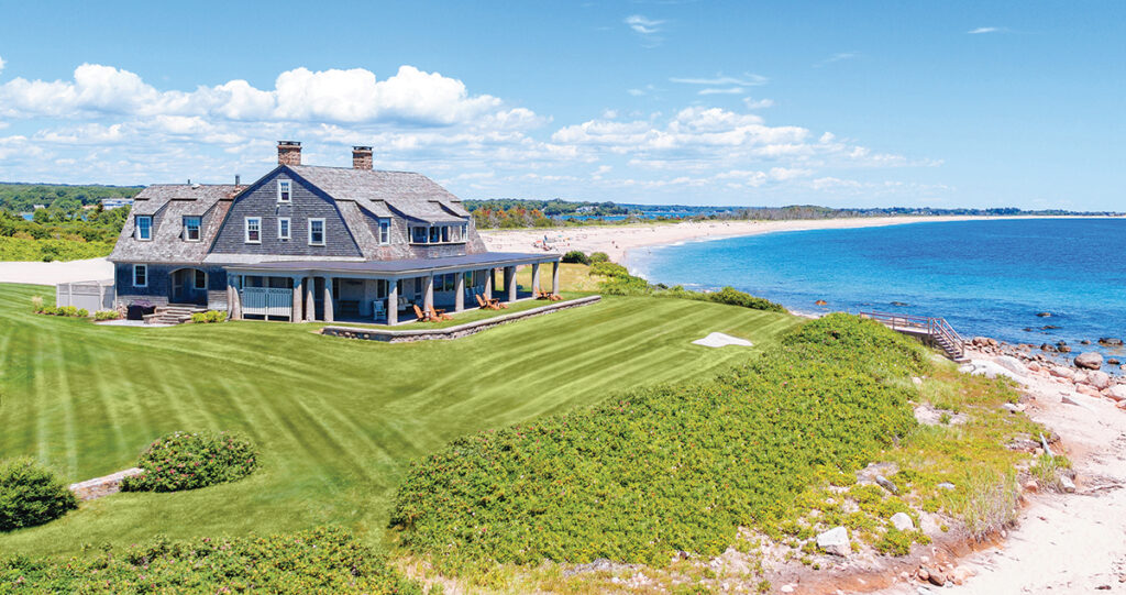 8. 15 Spray Rock Road, Westerly | PRICE: $7,500,000 | DATE SOLD: Sept. 10, 2020 | BUYERS: Rebecca and Christopher Soder | SELLER: Mark Laracy | BROKER: Lila Delman Real Estate (buyer and seller) | YEAR BUILT: 1919 | BATHROOMS: 3 full, 1 half | BEDROOMS: 6 | LIVING SPACE: 5,000 square feet | PREVIOUS PRICE: Sold for $5,765,000 in 2003. / Courtesy Lila Delman Real Estate