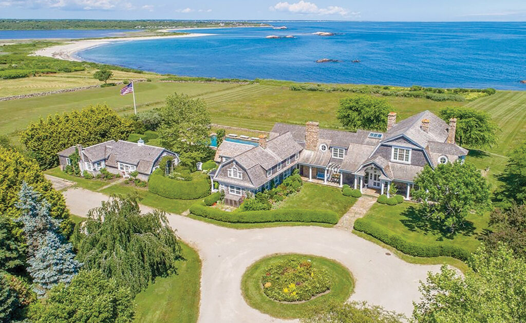 9. 82A Warrens Point Road, Little Compton | PRICE: $7,300,000 | DATE SOLD: Nov. 5, 2020 | BUYERS: Elizabeth and Stephen Knight | SELLERS: Virginia and David Merriman | BROKER: Realty One Group Executives (buyer); Mott & Chace Sotheby’s International Realty (seller) | YEAR BUILT: 1920 | BATHROOMS: 4 full, 5 half | BEDROOMS: 5 | LIVING SPACE: 8,018 square feet | PREVIOUS PRICE: Last assessed at $6,356,400 in 2020. / COURTESY MOTT & CHACE
SOTHEBY’S INTERNATIONAL REALTY