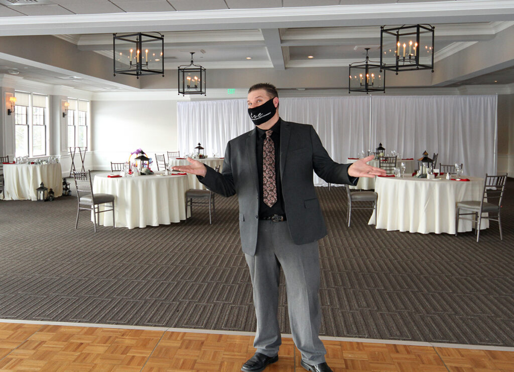 CUTTING LOOSE: Luke B. Renchan, a wedding DJ and leader of the Rhode Island Coalition of Wedding and Event Professionals, has worked closely with the R.I. Commerce Corp. on revising the wedding-specific regulations to be more competitive with other states while maintaining safety, such as relaxing restrictions on dancing. / PBN PHOTO/PAMELA BHATIA 