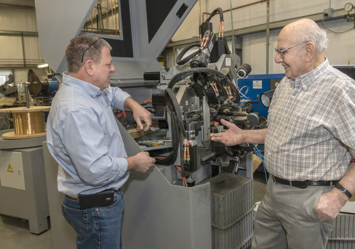 DYNAMIC DUO: Anthony Squillacci Jr., left, president of APAC Tool Inc., took over the family business, which was started as a jewelry manufacturer by his father, Anthony Squillacci Sr., right. APAC now also does product design. / PBN PHOTO/MICHAEL SALERNO