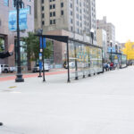 PETER ALVITI JR., director of the R.I. Department of Transportation, stands in Kennedy Plaza in Providence last year and explains where new bus stops are planned as part of RIDOT’s planned Providence Multi-Hub Bus System. / PBN FILE PHOTO/ELIZABETH GRAHAM