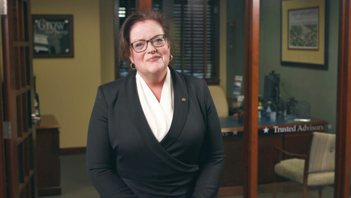 DRIVEN TO SUCCEED: Mary E. Noons, executive vice president and chief retail lending officer at The Washington Trust Co. in Westerly, says she took advantage of seminars and conferences, as well as opportunities to learn from “a diverse group of talented, knowledgeable people.” / COURTESY THE WASHINGTON TRUST CO.