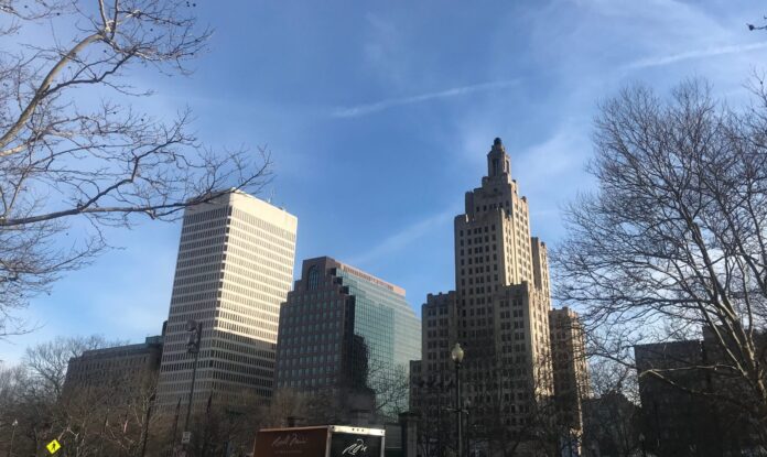 THE DOWNTOWN PROVIDENCE office market had a vacancy rate of 14.5% in the fourth quarter of 2020, according to CBRE Inc. / PBN FILE PHOTO/CHRIS BERGNEHEIM THE DOWNTOWN PROVIDENCE office market had a vacancy rate of 14.5% in the fourth quarter of 2020, according to CBRE Inc. / PBN FILE PHOTO/CHRIS BERGNEHEIM