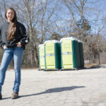 LIFE OF THE POTTY: Cassie Collinson says she’s learned a lot about business since starting Cassie’s Cans Inc. six years ago, when she was 19. The South Kingstown company rents portable toilets for construction sites. / PBN PHOTO/ELIZABETH GRAHAM