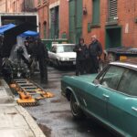FILMING FOR "VAULT," a movie about the 1975 Bonded Vault heist, took place in downtown Providence in 2018. The film was released the following year. / PBN FILE PHOTO/JAMES BESSETTE