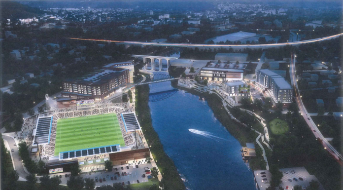THE RHODE ISLAND COMMERCE CORP. Investment Committee on Monday recommended changes to the timing of when the Tidewater Landing project can receive $10 million in state tax credits. /COURTESY FORTUITOUS PARTNERS