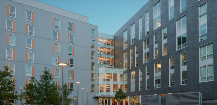 RIVER HOUSE at 1 Point St., Providence, was acquired by Brown University for $75 million to be used for graduate and medical student housing. / COURTESY BRUCE T. MARTIN PHOTOGRAPHY RIVER HOUSE at 1 Point St., Providence, was acquired by Brown University for $75 million to be used for graduate and medical student housing. / COURTESY BRUCE T. MARTIN PHOTOGRAPHY