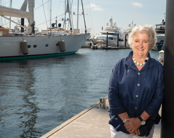 FULL CIRCLE: Susan Daly, vice president of strategy for the Rhode Island Marine Trades Association/Composites Alliance of Rhode Island, was raised in a sailing family and involved in competitive sailing since she was 11 but switched gears to pursue an art history degree in college, where she learned critical thinking and problem-solving – skills she says have helped her throughout her career. / PBN PHOTO/DAVE HANSEN