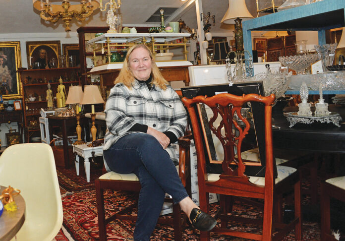 TREASURE SEEKER: Heidi W. Stevens is the owner of Re– Antiques & Interiors in North Kingstown. Her fascination with antiques and artifacts began when she was a child discovering such items at a nearby grange during the summers. The fascination continued to grow as she got older. / PBN PHOTO/ELIZABETH GRAHAM TREASURE SEEKER: Heidi W. Stevens is the owner of Re– Antiques & Interiors in North Kingstown. Her fascination with antiques and artifacts began when she was a child discovering such items at a nearby grange during the summers. The fascination continued to grow as she got older. / PBN PHOTO/ELIZABETH GRAHAM