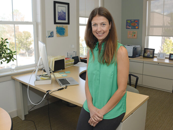 MODEL EMPLOYEE: Kelly Knee, who started at Applied Science Associates as an intern in 2004, is now executive director of RPS Group’s Ocean Science Division, the organization that was once Applied Science Associates. / PBN PHOTO/ELIZABETH GRAHAM
