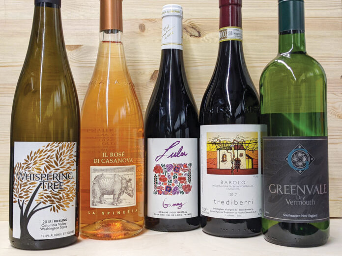 THANKSGIVING MATCHMAKING: Holiday hosts have plenty of choices for dinner and after dinner, including a dry vermouth, on the far right, from Greenvale Vineyards in Portsmouth. / COURTESY JESSICA NORRIS GRANATIERO