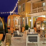 ALPINE THEME: Instead of igloos, the Ocean House in Westerly is using repurposed ski gondolas to protect diners from the elements. / COURTESY OCEAN HOUSE