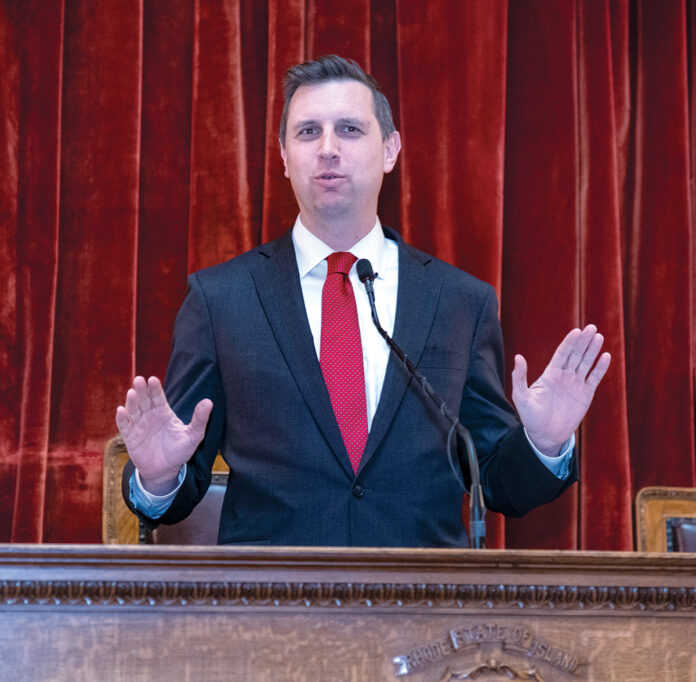 R.I. GENERAL TREASURER and gubernatorial candidate Seth Magaziner announced Thursday a proposed $300 million bond that, if approved by voters in November, will help with additional school building repairs and construction. / PBN FILE PHOTO/MICHAEL SALERNO
