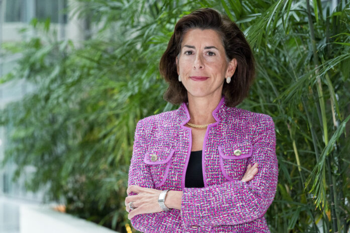 GINA M. RAIMONDO, U.S. Commerce secretary and former Rhode Island governor, will deliver the 101st Stephen A. Ogden Jr. Memorial Lecture on International Affairs at Brown University on March 15. /AP FILE PHOTO/ALEX BRANDON GINA M. RAIMONDO, U.S. Commerce secretary and former Rhode Island governor, will deliver the 101st Stephen A. Ogden Jr. Memorial Lecture on International Affairs at Brown University on March 15. /AP FILE PHOTO/ALEX BRANDON