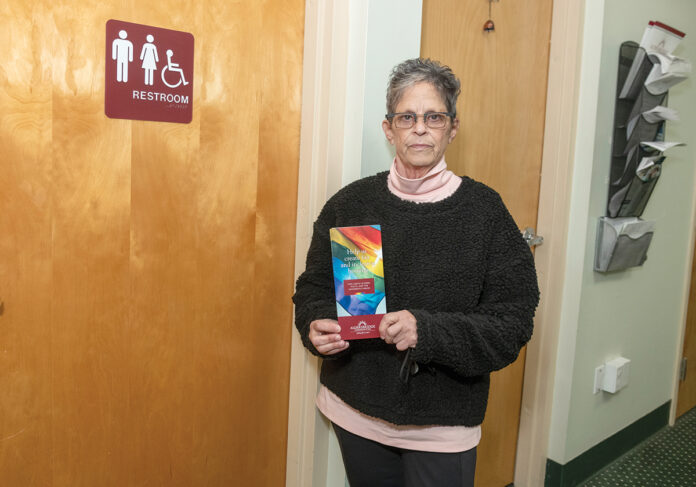 SPECIAL DESIGNATION: Jodi Glass, an audiologist and trustee of Aldersbridge Communities, which operates assisted living facilities in Rhode Island, says the organization’s sites have been certified LGBTQ Safe Zones since 2019. Part of the requirements are gender-neutral bathrooms. / PBN PHOTO/MICHEAL SALERNO