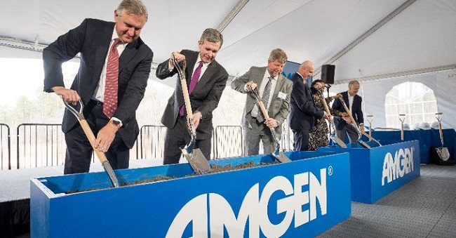 Amgen Inc. North Carolina plant groundbreaking
