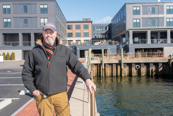 FLOOD ­PROTECTION: Colin Kane, founding partner of Peregrine Group LLC in East Providence, says the Hammetts Hotel in Newport, pictured, had to be built 14 feet above the 100-year flood line. / PBN PHOTO/DAVE HANSEN