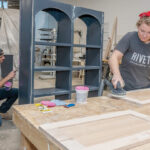Tower builds on her design career with woodworking PERSONAL TOUCH: Althea Tower, owner of Riveted Woodworking & Design in Bristol, and her husband, Jason Tower, specialize in custom-made built-in structures. / PBN PHOTO/MICHAEL SALERNO