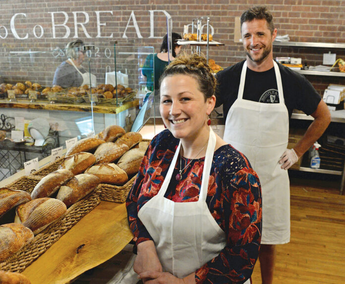 BREADMAKERS: Jeffrey Collins fulfilled a dream last year when he opened his own bakery, South County Bread Co., with his wife, Keri Lyn, in South Kingstown. /PBN PHOTO/ELIZABETH GRAHAM