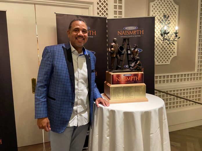 ED COOLEY, Providence College head men's basketball coach, was named on Sunday the 2022 Werner Ladder Naismith Coach Of The Year, the highest national honor given to college basketball coaches for their performances this past season. / COURTESY PROVIDENCE COLLEGE