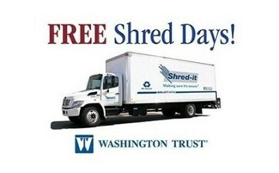 THE WASHINGTON TRUST CO. will offer free community shredding at certain branches on two upcoming Saturdays.