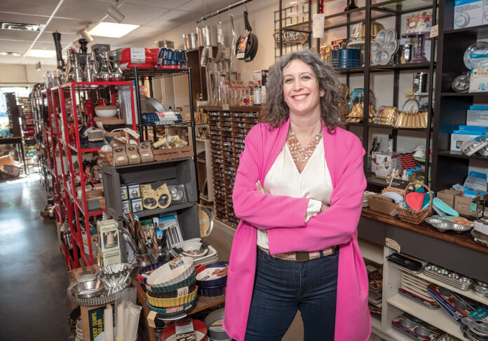 BIG MIX: Jan Faust Dane opened Stock Culinary Goods in Providence in 2012 intending only to sell local, small-batch products. She quickly realized she needed to grow the array of offerings. / PBN PHOTO/MICHAEL SALERNO