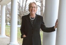 A PILLAR ON CAMPUS: Katharine Hazard Flynn is director of the University of Rhode Island Business Engagement Center and oversees the URI Foundation & Alumni Engagement’s Corporate and Foundations unit.  / PBN PHOTO/RUPERT WHITELEY
