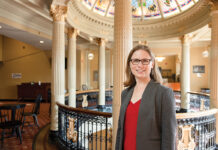 TIME TO SHINE: Jennifer Canole has been interim executive director and head of development at Trinity Repertory Company during the COVID-19 pandemic. / PBN PHOTO/TRACY JENKINS