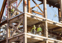 Shawmut Design and Construction COMING ATTRACTION: Shawmut Design and Construction employee-owners oversee construction of Brown University’s new performing arts center. / COURTESY SHAWMUT DESIGN AND CONSTRUCTION